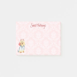 Valentine Rose Silky Terrier Nachhinweise Post-it Klebezettel