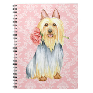 Valentine Rose Silky Terrier Notebook Notizblock
