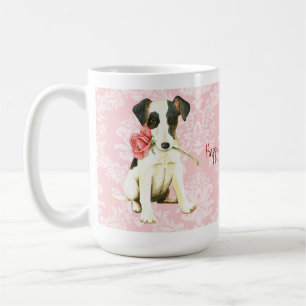 Valentine Rose Smooth Fox Terrier Tasse
