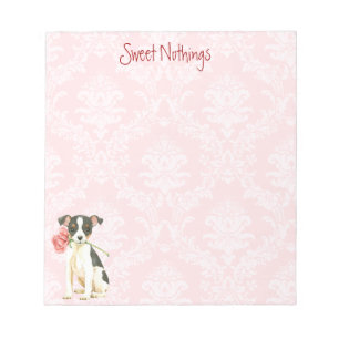 Valentine Rose Toy Fox Terrier Notizblock