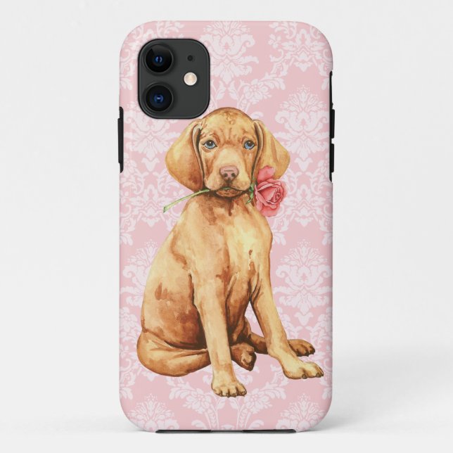 Valentine Rose Vizsla Case-Mate iPhone Hülle (Rückseite)