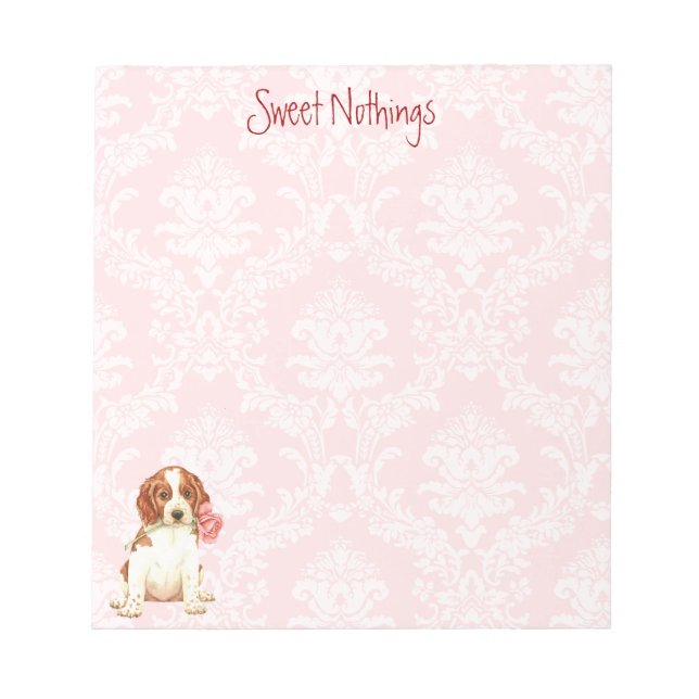 Valentine Rose Welshie Notizblock (Vorderseite)