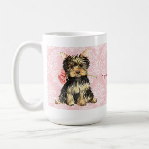 Valentine Rose Yorkie Tasse