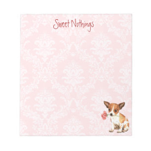 Valentine-RoseChihuahua Notizblock