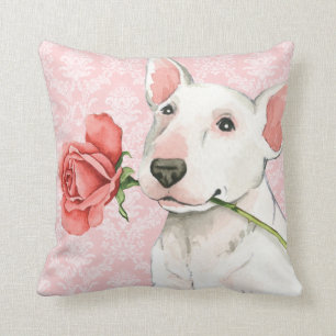 Valentine-Rosen-Stier-Terrier Kissen
