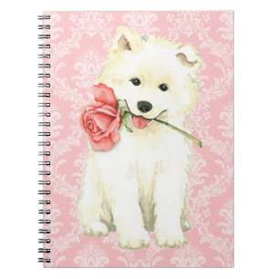 Valentine-RoseSamoyed Notizblock