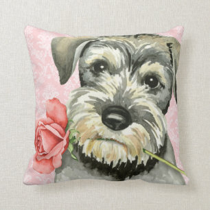 Valentine-RosestandardSchnauzer Kissen