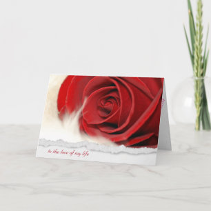 Valentine-rote Rose auf Pelzen Feiertagskarte