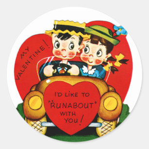 Valentine Runabout Runder Aufkleber