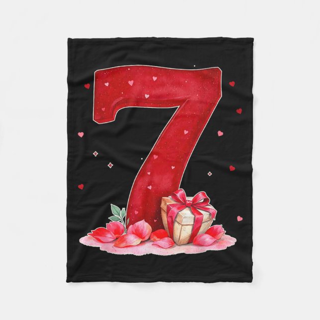 Valentine’s Day 67 Filled With Heart Funny Six Sev Fleecedecke (Vorderseite)