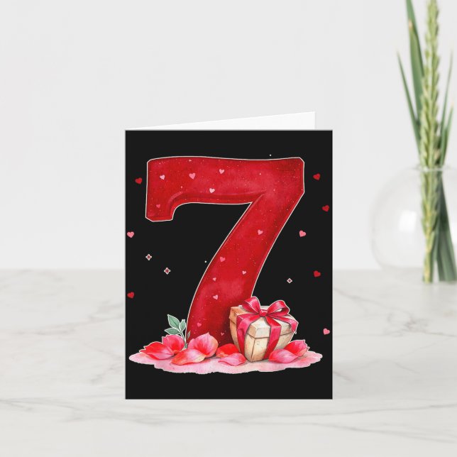 Valentine’s Day 67 Filled With Heart Funny Six Sev Karte (Vorderseite)