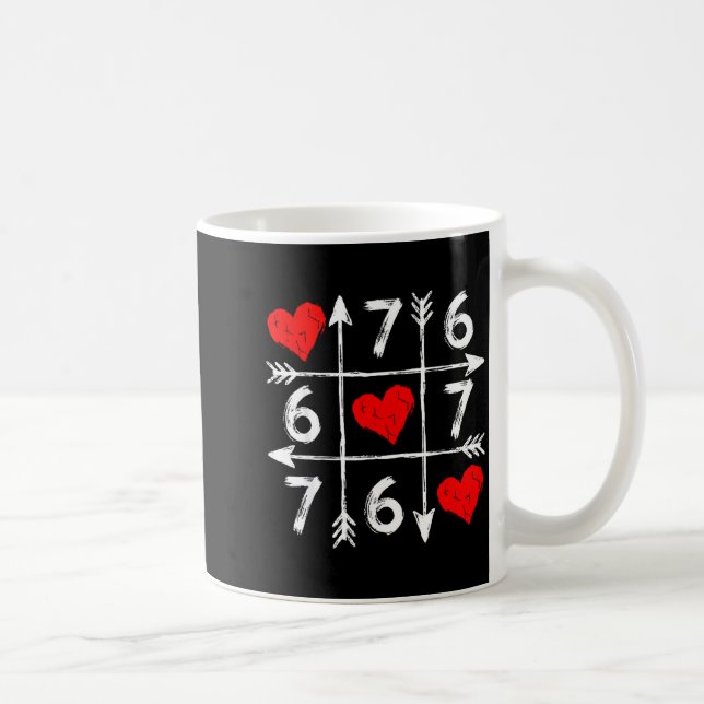 Valentine’s Day 67 Six Seven Meme Love 6 7 Heart C Kaffeetasse (Rechts)