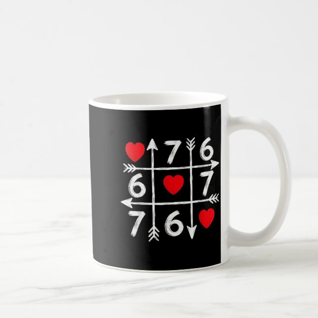 Valentine’s Day 67 Six Seven Meme Love Heart Coupl Kaffeetasse (Rechts)