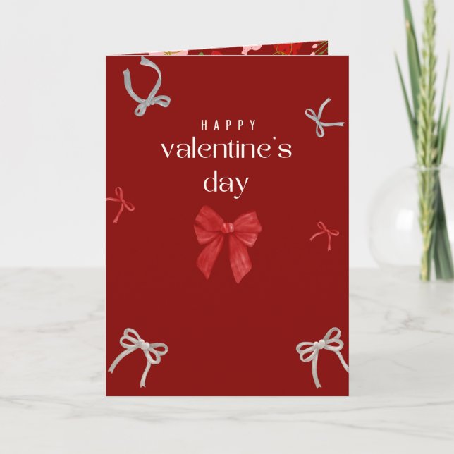 Valentine’s Day Calligraphy Card Red Velvet Colour Karte (Vorderseite)