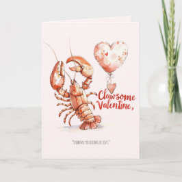 Valentine’s Day Clawsome Valentine Holiday Card Feiertagskarte