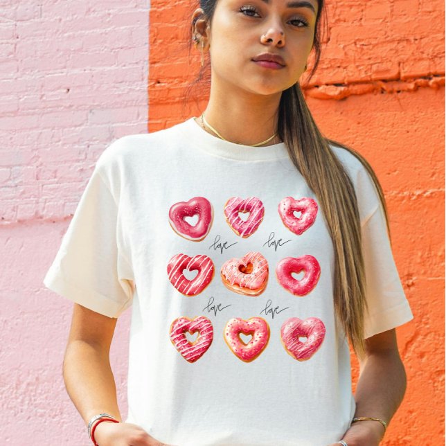 Valentine’s Day Donut Love Food Lover  Tri-Blend Shirt (Von Creator hochgeladen)