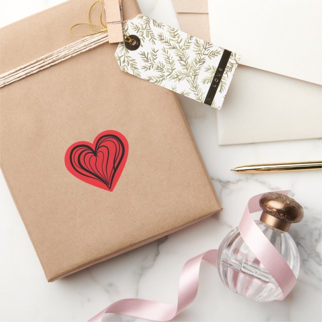 Valentine’s Day Gifts - Red Heart -  Herz-Aufkleber (Schenken)