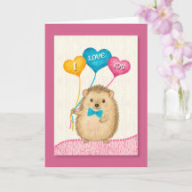 Valentine’s Day I Love You Cute Hedgehog