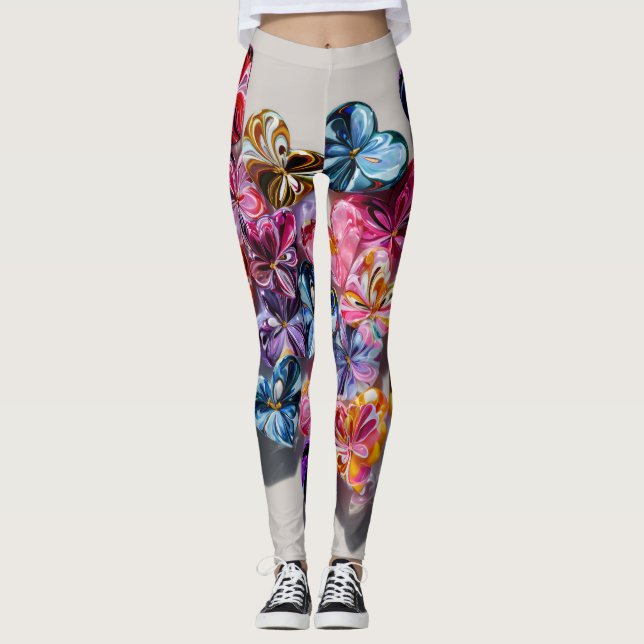 Valentine’s Day Leggings – Romantic Heart Pattern  (Vorderseite)