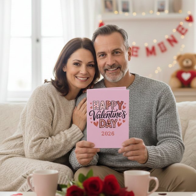 Valentine’s Day Love couple Folded Greeting Card Karte (Von Creator hochgeladen)