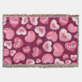Valentine’s Day Love Hearts. Sweet and Glossy Hea Decke