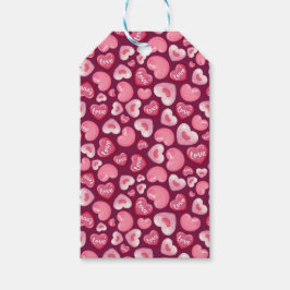 Valentine’s Day Love Hearts. Sweet and Glossy Hea Geschenkanhänger