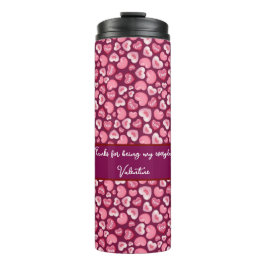 Valentine’s Day Love Hearts. Sweet and Glossy Hea Thermosbecher