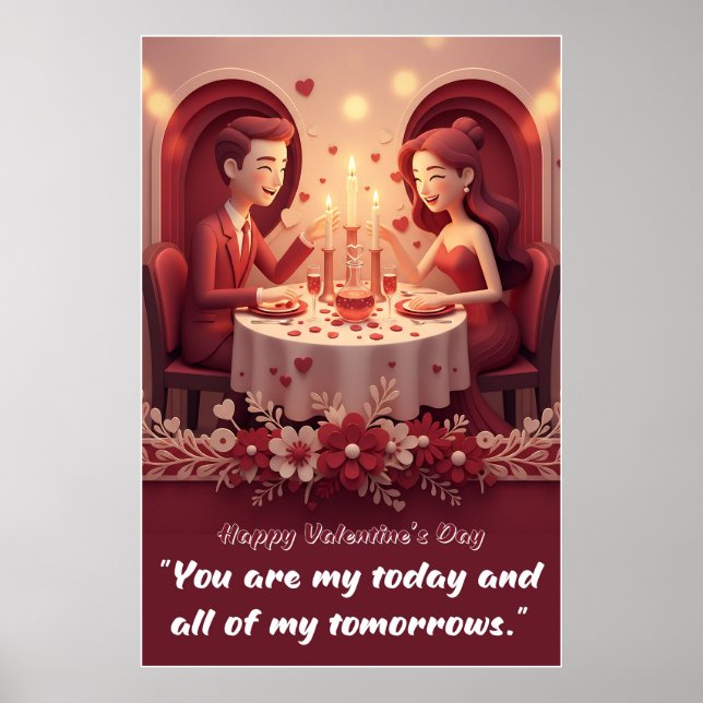 Valentine’s Day Love Quote Poster (Vorne)