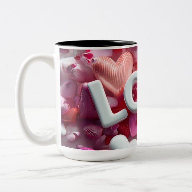 Valentine’s Day Mug | Romantic, Cute &Heartwarming Zweifarbige Tasse (Links)
