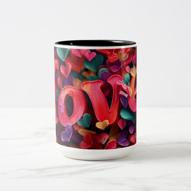 Valentine’s Day Mug | Romantic, Cute &Heartwarming Zweifarbige Tasse (Mittel)