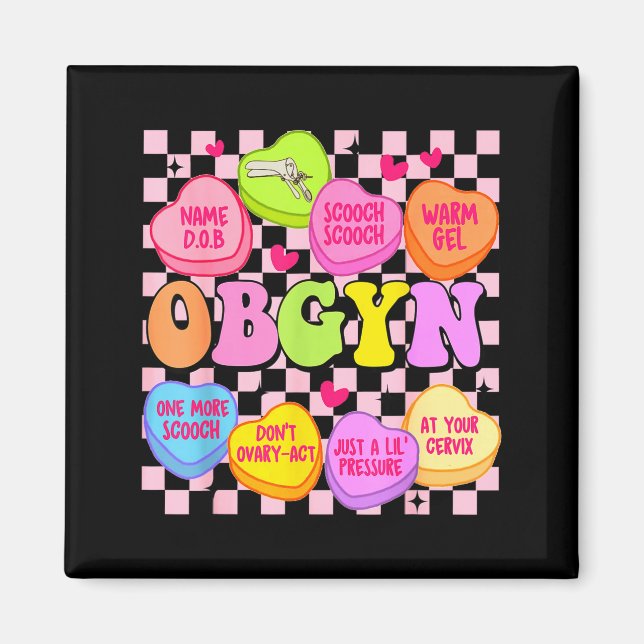 Valentine’s Day Obgyn Nurse Gynaecology Gynaecolog Magnet (Vorne)