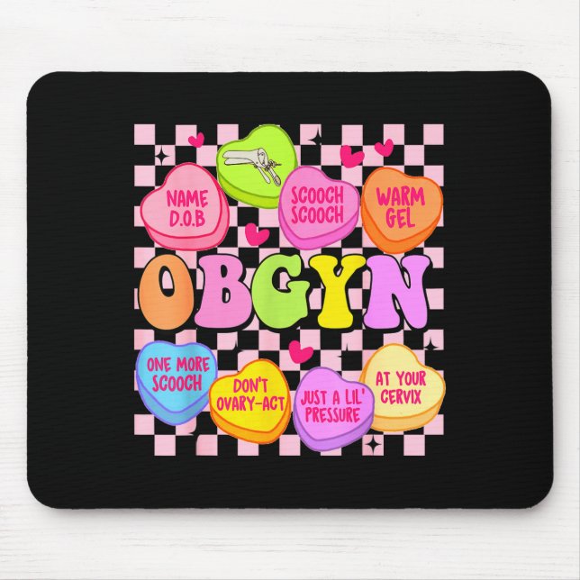 Valentine’s Day Obgyn Nurse Gynaecology Gynaecolog Mousepad (Vorne)