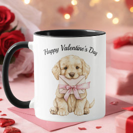 Valentine’s Day Puppy Mug-Cute Dog Valentine Gift Tasse