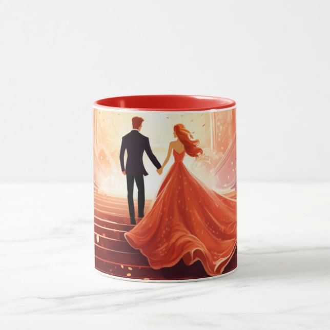  Valentine’s Day Romantic Couple Silhouette love  Tasse (Zentrum)