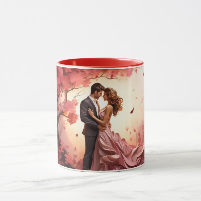  Valentine’s Day Romantic Couple Silhouette love  Tasse (Zentrum)