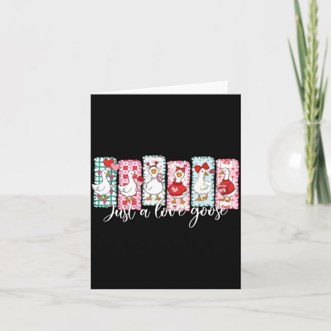 Valentine’s Day Silly Goose Love Season Just A Lov Karte (Vorderseite)