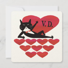 Valentine’s Day Tuxedo Cat Karte