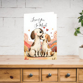 Valentine’s Dog Greeting Card Feiertagskarte