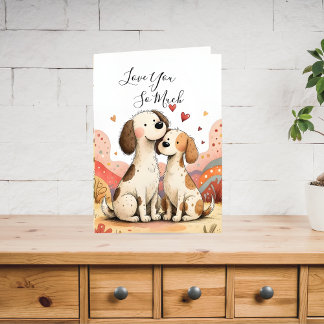 Valentine’s Dog Greeting Card Feiertagskarte
