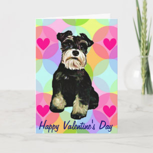 Valentine Schnauzer Dog Feiertagskarte