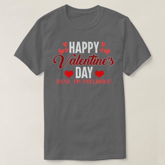 Valentine Schwangerschaft Ankündigung Mutter zu se T-Shirt (Design vorne)
