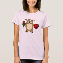 Valentine-Shirt mit niedlichem Teddy-Bären mit den