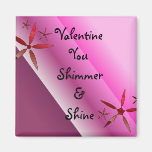 Valentine Sie schimmern und schweinen Magnet