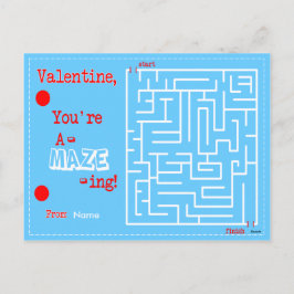 Valentine Sie sind A-MAZE-ING Feiertagspostkarte
