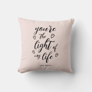 Valentine Sie sind das Licht meines Lebens Pastel Kissen