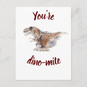 Valentine Sie sind Dino-Milbe Postkarte