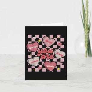 Valentine Sie sind geliebt würdig genug Süßes Herz Karte