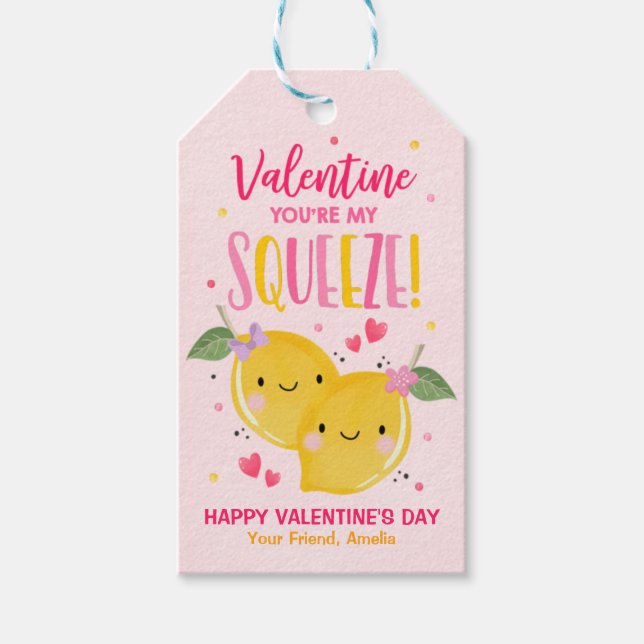 Valentine Sie sind mein Hauptpresse Lemon Klassenz Geschenkanhänger (Vorderseite)