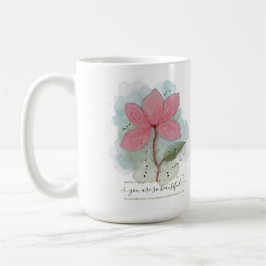 Valentine Sie sind so schön Aquarell Blume Kaffeetasse