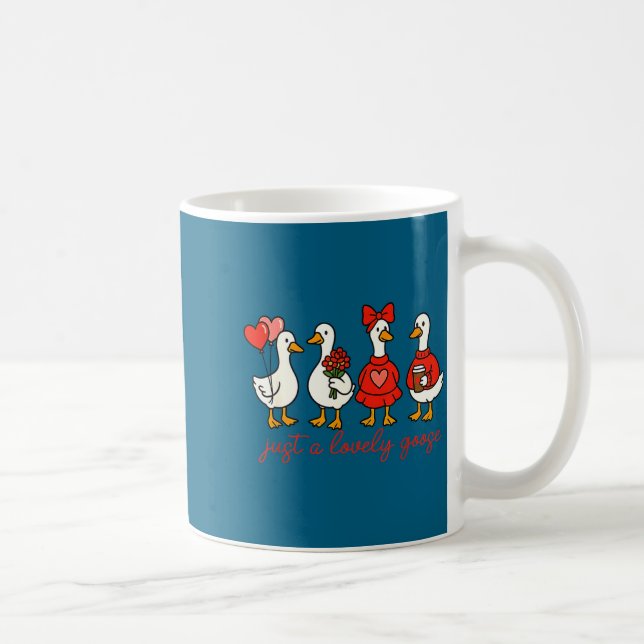 Valentine Silly Goose Just A Lovely Goose Duck Val Kaffeetasse (Rechts)